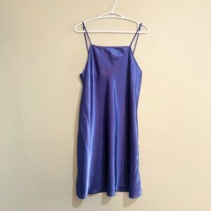 Vintage Gilligan & O'Malley Purple Silky Slip Chemise with Adjustable Straps